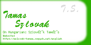 tamas szlovak business card